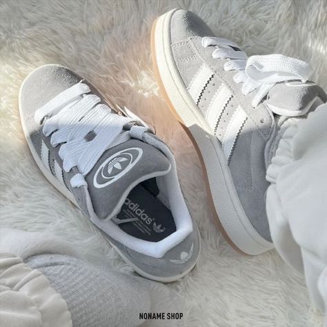 Campus 00s Grey, Adidas Campus Shoes, Looks Adidas, Adidas Campus 00s, Trendy Shoes Sneakers, Shoe Wishlist, Exclusive Sneakers, Adidas Campus, Shoe Inspo