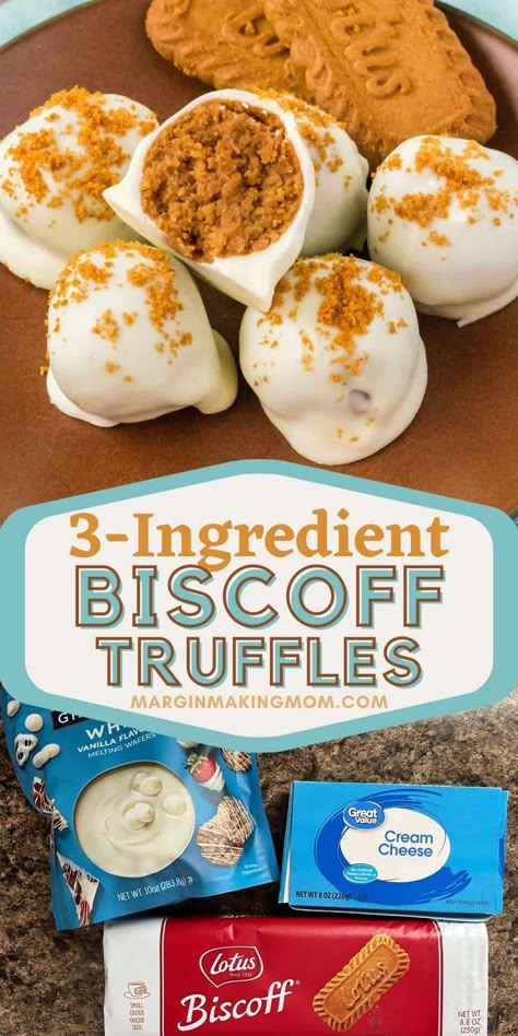 Biscoff Truffles, Christmas Cookie Tray, Biscoff Recipes, New Year's Desserts, Dessert Truffles, Christmas Baking Recipes, Dessert Gifts, Cookie Butter, Christmas Candy Recipes