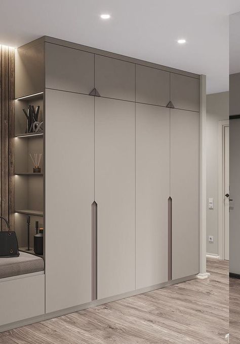 L Wardrobe, Vstupná Hala, Wardrobe Aesthetic, Wardrobe Design Modern, Bedroom Wardrobe Design, Wardrobe Bedroom, Bedroom Cupboard, Closet Design Layout, Modern Cupboard Design