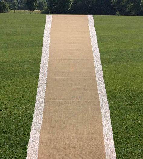 AAYU 75 ft Burlap Wedding Aisle Runner 40 inch with 5 inches Ivory lace | Burlap for Rustic Weddings Walkway Decorations Natural Jute Product (40 Inch x 75Feet Extra Long) Rustic Aisle Runner, Walkway Decorations, Burlap Aisle Runner Wedding, Wedding Aisle Runners, Wedding Isle Runner, Burlap Aisle Runner, Wedding Walkway, Wedding Aisle Runner, Christmas Wedding Themes