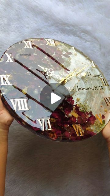 Varmala Flower preservation Resin art Epoxy casting Wedding keepsake Resin clock ideas Varmala Resin Art, Resin Clock Ideas, Resin Art Flower, Wedding Varmala, Epoxy Clock, Resin Clock, Clock Ideas, Flower Preservation, Wedding Garland