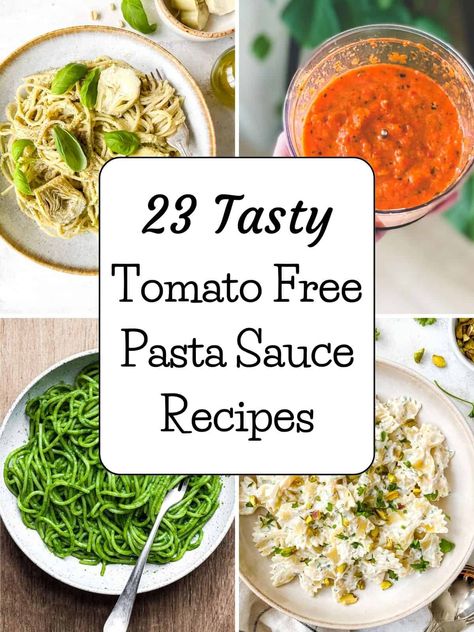 Tomato Free Dinner Recipes, Tomato Less Pasta Sauce, Dairy Free Tomato Free Recipes, Gluten Free Sauces Recipes, Dairy And Tomato Free Pasta Sauce, Gluten Free Sauces For Pasta, Meals Without Tomatoes, Non Red Pasta Sauce, Tomato Free Pasta Recipes