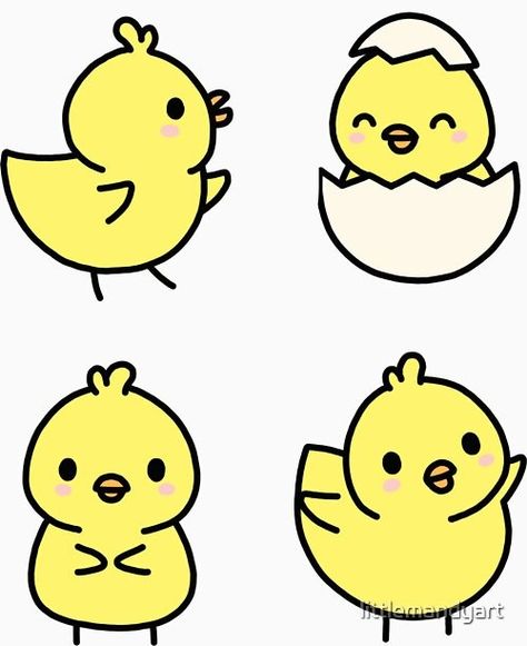 Cute Chicks Drawing, Chick Tattoo, Baby Chicken Drawing, Easter Drawings Easy, Chicks Cute Drawing, Duckling Drawing Cute, Cute Chicken Drawing Kawaii, Easter Bunny Cartoon, Easter Cartoons