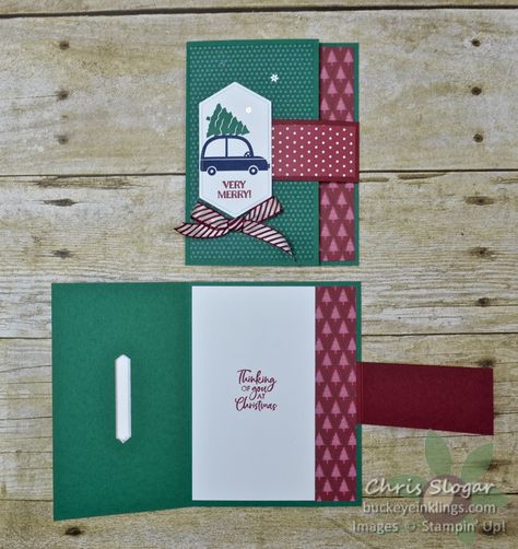 Buckle Card, Shaded Spruce, Creative Tutorials, Card Folds, Fun Folds, Cherry Cobbler, Interactive Cards, Designer Paper, Fold Cards