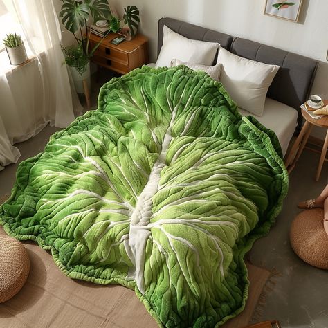 Introducing the Lettuce Leaf Blanket, a unique and whimsical addition to your home decor. This cozy blanket is designed to resemble a lush, vibrant lettuce leaf, with intricate detailing that mimics the natural curves and texture of real foliage. Made from ultra-soft, high-quality materials, the Lettuce Leaf Blanket provides warmth and comfort while adding a playful touch to any room. Perfect for garden enthusiasts, vegetable lovers, or anyone who appreciates quirky, nature-inspired design, t... Leaf Blanket, Pinterest Contest, Lettuce Leaves, Nature Inspired Design, Natural Curves, Cozy Blankets, The Natural, Room Inspo, Nature Inspired