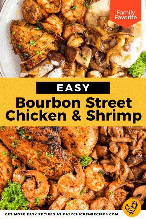 If you’re interested in making a restaurant-style meal from home, you’ll love this easy and flavorful Applebee’s Bourbon Street Chicken and Shrimp recipe. It’s full of flavor and fulfilling! Bourbon Chicken And Shrimp Recipe, Bourbon Street Chicken And Shrimp Recipe, Parmesan Steak, Bourbon Street Chicken, Street Chicken, Shrimp Parmesan, Chicken Skillet Recipes, Shrimp Dinner, Chicken And Shrimp Recipes