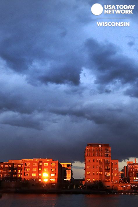 Downtown Green Bay is seen at sunset across the Fox River, June 10, 2019 in Green Bay. 📷:  USA TODAY NETWORK-Wisconsin Photos Of Sunsets, Wisconsin Winter, Wisconsin Football, Green Bay Wisconsin, Us Road Trip, Milwaukee Wisconsin, Wisconsin Badgers, The Fox, Usa Today