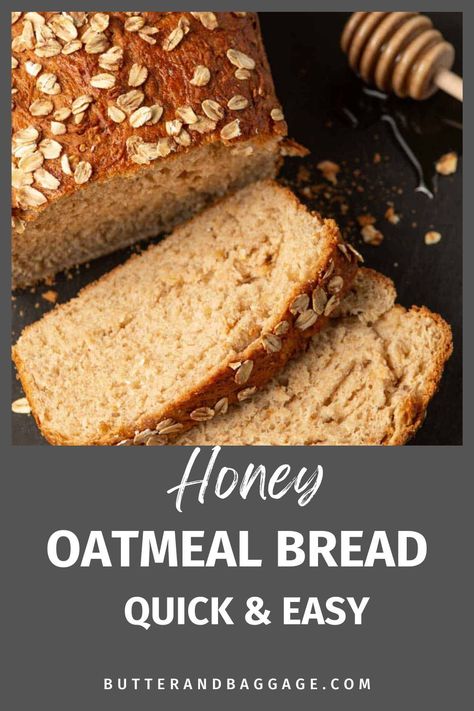 Dive into a world of flavor with our Honey Wheat Oatmeal Bread. This easy recipe yields a soft, delicious loaf that's perfect for sandwiches or as a snack. Get the recipe for Honey Oatmeal Bread at butterandbaggage.com Honey Oatmeal Bread, Oatmeal Bread Recipe, Oat Bread Recipe, Honey Oat Bread, Oat Bread, Oatmeal Bread, Homemade Oatmeal, Honey Wheat, Honey Oats