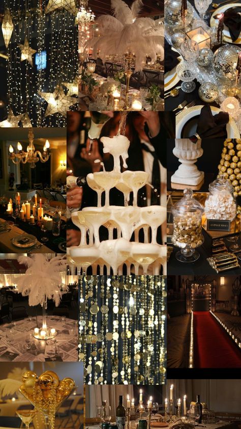 #greatgatsby #moodboards #party #gold #black #red #1920s #1920saesthetic 20s Birthday Party, Roaring 20s Birthday Party, Roaring 20s Birthday, Great Gatsby Prom, Gatsby Birthday Party, Gatsby Birthday, Masquerade Ball Party, Mystery Dinner Party, 20th Bday