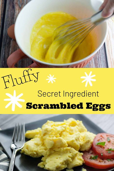 Fluffy Scrambled Eggs with a secret ingredient I swear by! This scrambled eggs recipe is our house favorite. #fluffyscrambledeggs #howtomakefluffyscrambledeggs #scrambledeggs Breakfast Ideas Indian, Breakfast Bowl Egg, Breakfast Eggs Scrambled, Fluffy Scrambled Eggs, Scrambled Eggs Recipe, Mexican Breakfast Recipes, Breakfast Goodies, Eggs Recipe, Truffle Recipe