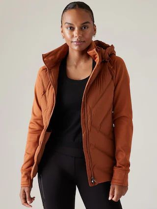 Inlet Jacket | Athleta Texas Winter, Style 2023, Bra Dress, Training Clothes, Weather And Climate, Mommy Style, Puffy Jacket, Zipper Jacket, Wrap Sweater