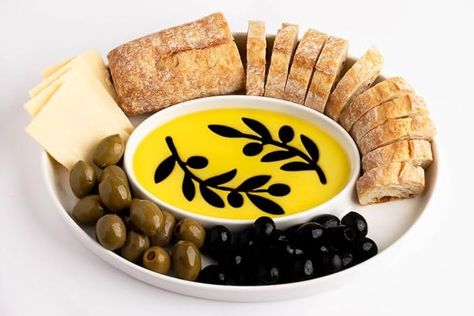 Amazon.com | Jeanne Fitz Olive Oil and Balsamic Vinegar Dipping Platter: Platters Bread Dipping, Charcuterie Spread, Appetizer Plates Set, Slotted Spoon, Olive Oil And Vinegar, Porcelain Dish, Mouth Watering Food, Balsamic Vinegar, The Mediterranean