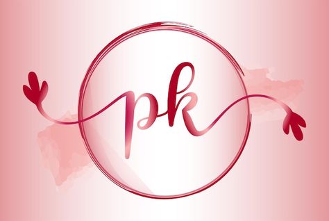 Luxury pk feminine logo design with beau... | Premium Vector #Freepik #vector #gold-logo #luxury-brand #style-logo #monogram-logo Pk Logo, Feminine Logo Design, Beauty Background, Logo Design Feminine, Bakery Logo Design, Feminine Logo, Diy Crafts Paper Flowers, Fashion Logo Design, Personal Logo