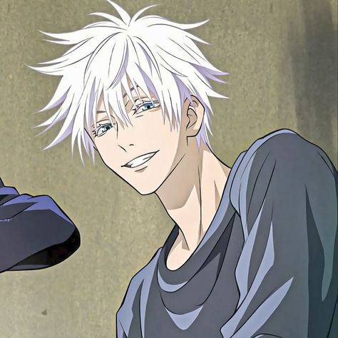 gojo satoru official art White Hair, Jujutsu Kaisen, Anime Character, Blue Eyes, Jujutsu, Hair, Anime, Blue, White