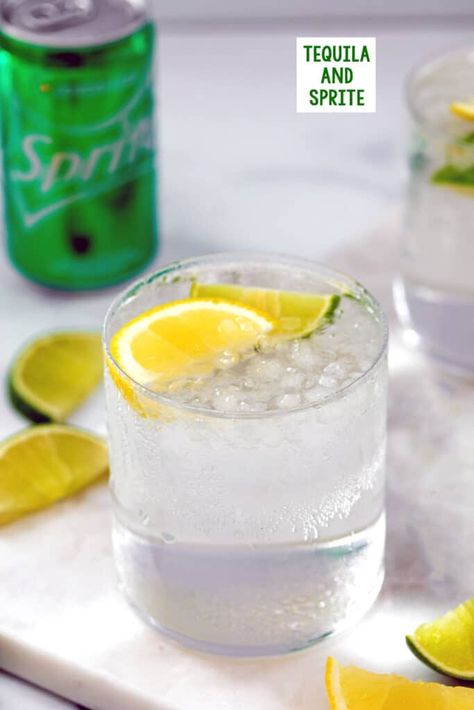 Tequila And Sprite Drinks, Tequila And Sprite, How To Make Tequila, Sprite Recipe, Diet Sprite, Infused Liquors, Homemade Margaritas, Tequila Rose, Traditional Margarita