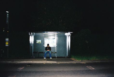 Kodak porta 400, cannon eos 300d. Once again someone plz use this for an album cover. Night time, bus stop nike Bus Stop Cinematography, Bus Station Aesthetic, Bus Stop Photoshoot, Bus Stop Photography, Film Photography Night, Bus Stop Aesthetic, Bus Stop At Night, Pr Photoshoot, Bus Concept