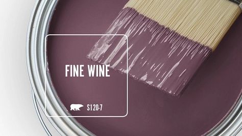 FINE WINE S120-7 | Behr Paint Colors Behr Purple Paint Colors, Nerd House, Hunt House, Craftsman Remodel, Kitchen Refurbishment, Bedroom Inspiration Cozy, Behr Paint Colors, Paint Repair, Behr Paint