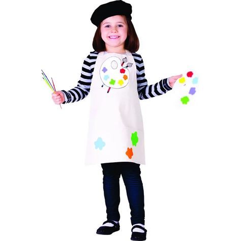 Child Little Girls Talented Artist Professional Painter Cosplay Kids Fancy-dress Toddler Kindergarden Performance Costume - AliExpress Artist Hat, Costume Carnaval, Halloween Fancy Dress, Fancy Dress For Kids, Fantasias Halloween, Apron Designs, Carnival Costumes, Gifts For An Artist, Professional Outfits