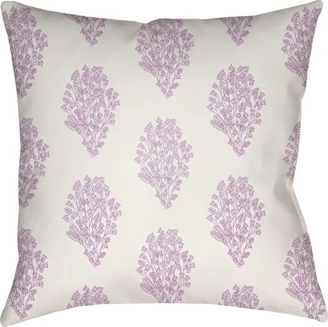 Laurel Foundry Modern Farmhouse Glengormley Indoor/Outdoor Throw Pillow | Wayfair.ca Purple Accent Pillows, Pillow Combo, Lavender Pillow, Pink Pillow Covers, Purple Throw Pillows, Floral Throw Pillow, Modern Throw Pillows, Floral Pillow Cover, Christmas Central