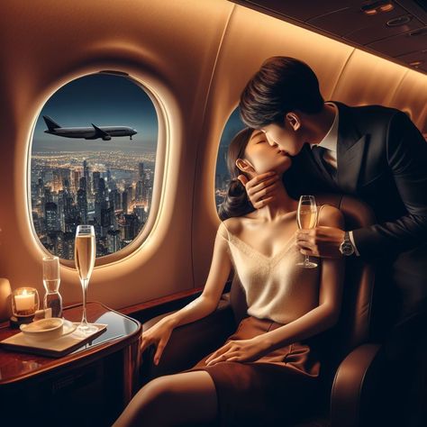 Champagne with no confetti #airplane #leatherseat #champagne #CEO #Boss #Cityscape #nightscene Couple Kissing, Hugging Couple, On The Plane, My Boss, Kiss My, Kissing Couples, Night Scene, Kiss Me, Confetti