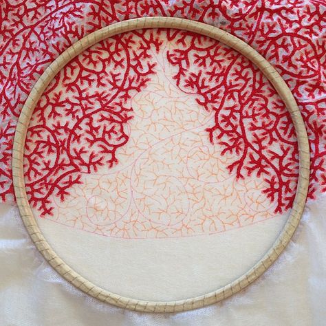 Water Textiles, Meredith Woolnough, Letters Ideas, Gcse Textiles, Zara Shahjahan, Textiles Sketchbook, Water Soluble Fabric, Weaving Ideas, Contemporary Embroidery