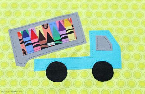 Free Dump Truck Applique Pattern & Tutorial - Swoodson Says Applique Patterns Free, Car Applique, How To Applique, Sewing Appliques, Applique Pattern, Pattern Tutorial, Applique Patterns, Dump Truck, I Got This