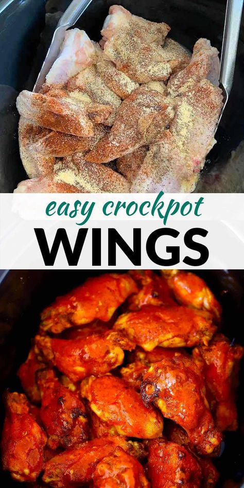 Crockpot Wings, Wings Recipe Crockpot, Wings Slow Cooker, Chicken Wings Crockpot, Buffalo Chicken Wings Recipe, Slow Cooker Chicken Wings, Recipe To Cook, Frozen Chicken Wings, Wings Recipe Buffalo