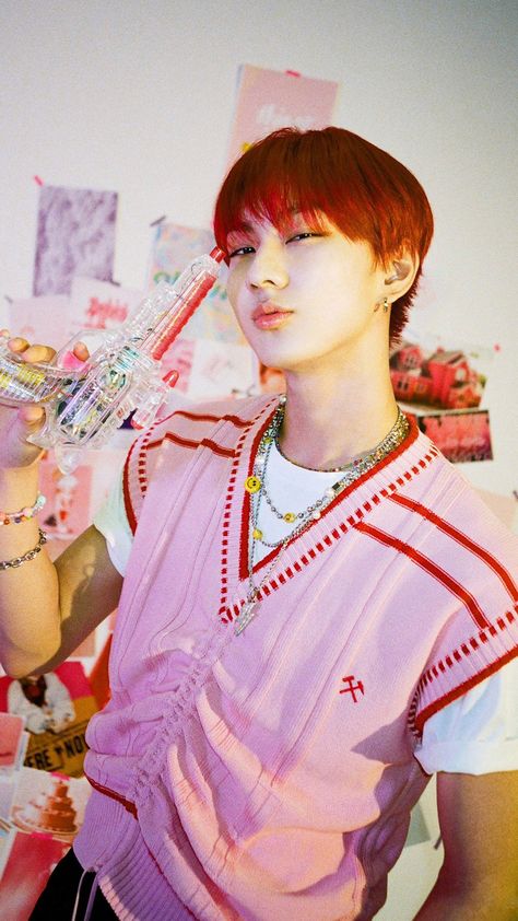 Jungwon Icon, My Angel, Red Hair, I Want, Angel, Magazine, Red, Hair, Pink