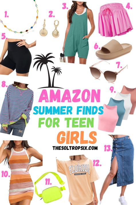 Summer Teen Girl Clothes on Amazon 2024 - The Soltrop Six Teen Summer Outfits 2024, Teen Girl Summer Outfits 2024, Teen Girl Fashion Trends 2024, Teen Trends 2024, Clothes Stores, Summer Teen, Summer Outfit For Teen Girls, Designer Board