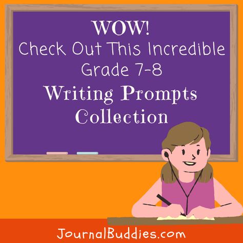 See the whole Journal Buddies 7th and 8th grade writing prompts collection. Offering you loads of absolutely free prompts. Take a look now and enjoy! #JournalBuddies #7thgradeprompts #8thgradeprompts 7th Grade Writing Prompts, Memoir Ideas, 7th Grade Writing, Dystopian Writing Prompts, Journal Prompts For Teens, Middle School Writing Prompts, Fiction Writing Prompts, Persuasive Essay Topics, Free Writing Prompts