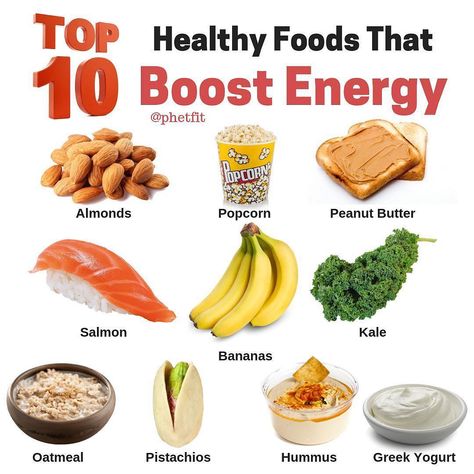 Top Healthy Foods, Energy Boosting Snacks, Energy Boosting Foods, 10 Healthy Foods, Butter Salmon, Energy Foods, Fitness Transformation, Boost Energy, Diet Tips