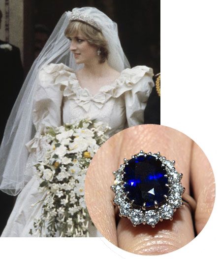 Blue sapphire engagement ring of Diana Spencer, Princess of Wales Famous Engagement Rings, Square Cut Engagement Rings, Celebrity Rings, Diana Ring, Sapphire Jewellery, Princess Diana Fashion, Blue Sapphire Engagement Ring, Princes Diana, Vintage Engagement Rings Unique