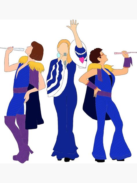 "Donna and the Dynamos - Mamma Mia" Sticker by RikkasRiginals | Redbubble Donna And The Dynamos, Donna Sheridan, The Dynamos, The Winner Takes It All, All Lyrics, Big Lil, Clothes Pin Crafts, Mama Mia, Pinturas Disney