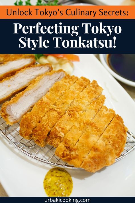 Learn the art of crafting authentic Tokyo-style tonkatsu at home. This guide covers every step, from selecting the right pork cut to achieving a crispy, golden panko crust. Discover expert tips for perfect frying and a flavorful dipping sauce that will elevate your dish. Whether you're a seasoned chef or a beginner in Japanese cuisine, this guide will help you make restaurant-quality tonkatsu in your own kitchen. Get ready for a culinary journey to Tokyo without leaving your home. Tokyo Recipes, Pork Tonkatsu Recipe, Tonkatsu Recipe, Pork Tonkatsu, Cooking Healthy Dinner, Tokyo Style, Tonkatsu Sauce, Pork Cutlet, Vibrant Food