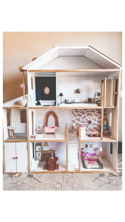 Redo Barbie House, Kidkraft Majestic Mansion Dollhouse Makeover, Dolls House Upcycle, Doll House Redo, Kidkraft Dollhouse Makeover Diy, Kidcraft Dollhouse Makeover Diy, Refurbished Doll House, Barbie Doll House Makeover, Kidkraft Dollhouse Makeover