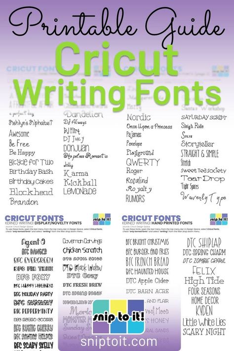 Get our printable PDF guides to every Cricut writing font! Cricut Writing Fonts, Cricut Writing, Letras Cool, Letters Tattoo, Letters Ideas, Alfabet Font, Font Bubble, Font Guide, Trendy Fonts