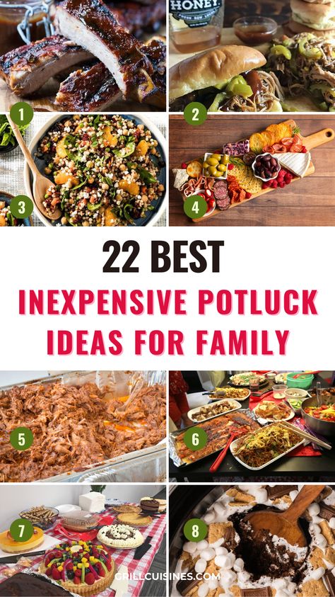 Discover the best summer potluck dishes with these easy, healthy recipes. Perfect for BBQ parties and church gatherings, concerts, or family gatherings. these main and side dishes are ideal for a crowd. Cookout Sides, Last Minute Potluck Ideas, Potluck Snacks, Crockpot Potluck, Pot Luck Dishes Easy, Summer Potluck Dishes, Main Dish For Potluck, Best Potluck Dishes, Summer Potluck Recipes Best Covered Dish Ideas, Bbq Potluck Dishes, Potluck Bbq Ideas, Bbq Main Dishes For A Crowd, Main Dish For Potluck Parties, Cheap Pot Luck Dishes, Family Potluck Ideas, Best Dishes For Potluck Parties, Main Dish Potluck