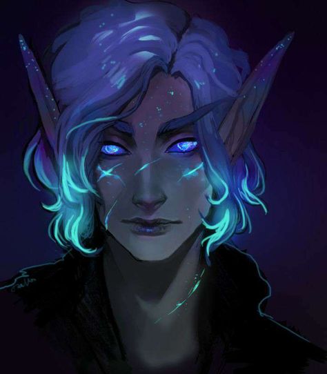 Void Elf Art, Astral Elf, Void Elf, Evelynn League Of Legends, Dnd Elves, Elf Characters, D D Character Ideas, Elves Fantasy, Elf Art