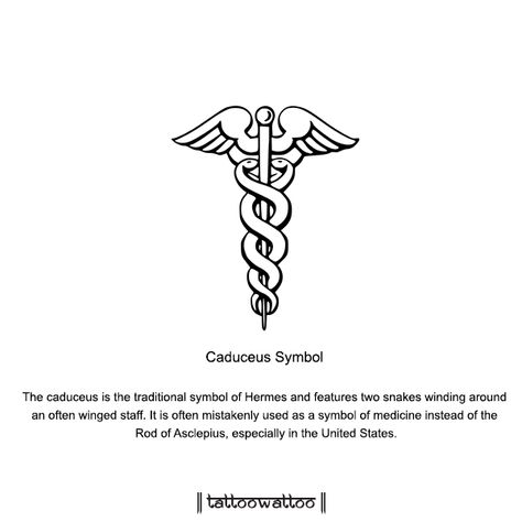 Caduceus Symbol #Caduceussymbol #tattoowattoo #tattooer #tattoo #tattooshop #tattoos #tattoodesign # #symbols #history #RodofAesculapius #egyptiansymbol #symbolofmedicine Medicine Tattoo Ideas Symbols, Cadeusus Tattoo Design, Caduceus Meaning, Medicine Symbol Tattoo, Medical Symbol Tattoo, Caduceus Tattoo, Paralyzer, Medical Terminology Study, Caduceus Symbol