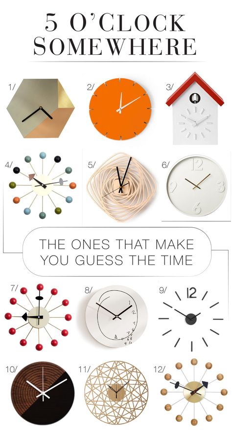 24 COOL WALL CLOCKS: 1 FOR EACH HOUR OF THE DAY | Right on time: 24 cool, modern wall clocks — some with numbers, some without. For the kitchen, the living room, the bathroom, wherever we're passing the time #AtHome. | #TheMomEditHome #TheMomEditAtHome #HomeDecorIdeas #HomeAccents #HomeOrganzation #KitchenWallClocks #SmallWallClocks #WallClocksLivingRoom #KitchenClocks #BathroomWallClocks #DigitalWallClocks #CoolWallClocks #ModernWallClocks Bathroom Wall Clocks, Wall Clock Numbers, Modern Wall Clocks, Bathroom Clock, Small Wall Clock, Mom Edit, Wall Clocks Living Room, Kitchen Clocks, Kitchen Wall Clocks