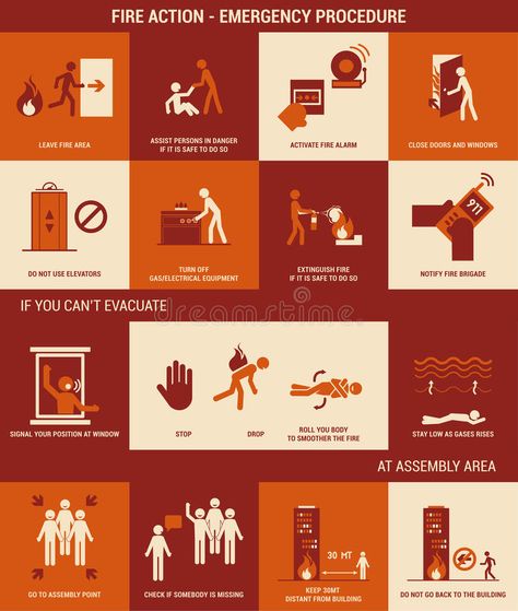 Fire action. And safety emergency procedure with stick people and text , #Aff, #safety, #emergency, #Fire, #action, #people #ad Fire Safety Poster, Medical Projects, Fire Safety Tips, Fire Area, Disaster Plan, Sports Design Ideas, Travel Clipart, Safety Procedures, Values Education