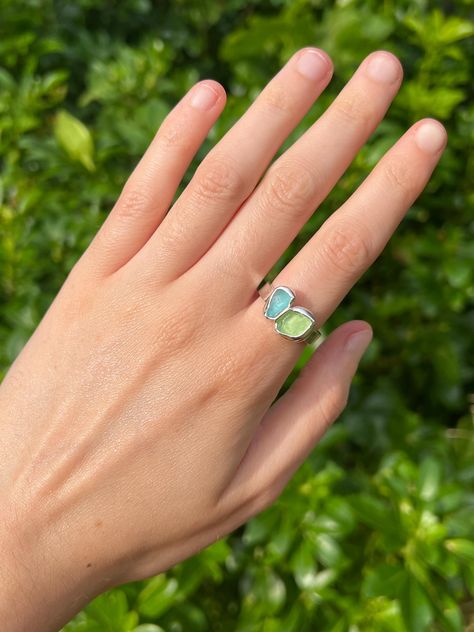 Beach Glass Ring, Seaglass Jewellery, Sea Glass Rings, Sea Glass Ring, Silver Sea, Chunky Ring, Glass Ring, Chunky Rings, Beautiful Sea