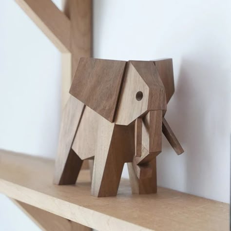 Elephant | muzo Rustic Toys, Wooden Toys Design, Wooden Toy Cars, Simple Wood Carving, Wood Toys Plans, Wooden Elephant, Woodworking Toys, 3d Cnc, French Designer