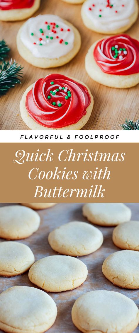 Image for Quick Christmas Cookies with Buttermilk Buttermilk Christmas Cookies, Cookies Using Buttermilk, Cookie Recipes With Buttermilk, Sugar Cookies With Buttermilk, Buttermilk Cookies Recipe, Cookies With Buttermilk, Buttermilk Sugar Cookies, Quick Christmas Cookies, Festive Christmas Cookies