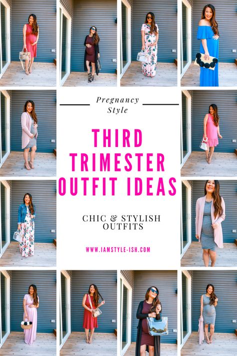 chic third trimester outfit ideas Simple Maternity Outfits, Third Trimester Fashion, Affordable Maternity Clothes, Looks For Summer, Flannel Blazer, Summer Maternity Fashion, Maternity Clothes Summer, Best Places To Shop, Nursing Wear