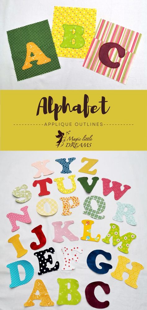 Capital letter applique outline for 26 English alphabet letters Letter Outlines, Sewing Letters, Happy Birthday Garland, Applique Template, Letter Applique, Alphabet Letter Templates, Outline Pattern, Applique Letters, Alphabet Templates