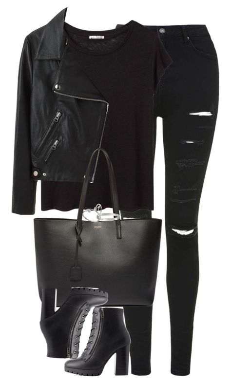 Fashion Casual Outfits, Womens Clothing Fashion, Outfits 2017, All Black Outfit, Edgy Outfits, Teen Fashion Outfits, Polyvore Outfits, Look Chic, Outfits Casuales