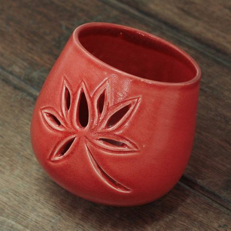 Lotus Flower Stencil, Indian Ceramics, Ceramic Holder, Candle Luminaries, Pottery Patterns, Lotus Flower Design, Stencil Design, Geometric Inspiration, Flower Sculptures