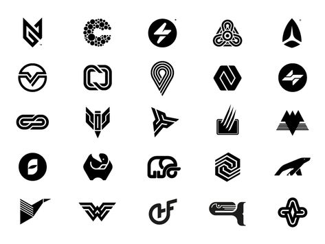 Random Logos, Symbols & Brand Marks from the dusty old Archives. Be sure to check out my Instagram @creskdesign for daily updates. Branding Symbols, Random Symbols, Geometric Icons, Logomark Design, Design Symbols, Inspiration Logo, Logo Symbol, Symbols And Meanings, Geometric Logo