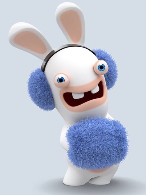 It's Winter ❗ Rabids Cartoon, Rabbids Cartoon, Raving Rabbits, Rabbits Invasion, Weird Cartoon, Lowpoly Character, Rayman Raving Rabbids, Crazy Rabbit, Rabbids Invasion